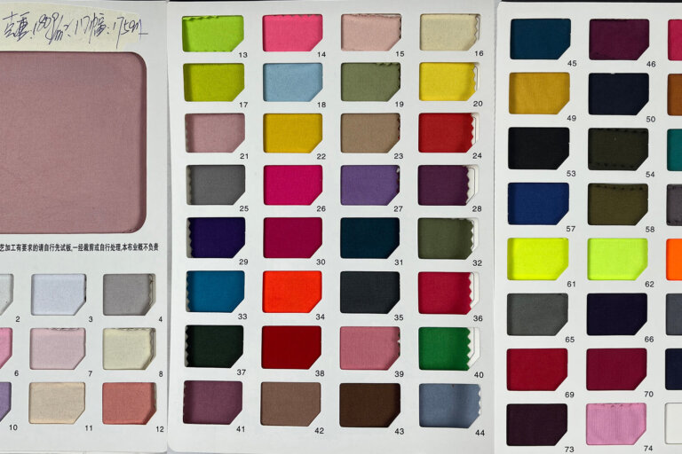 180g Polyester Spandex Fabric Color Swatch for Luggage Cover
