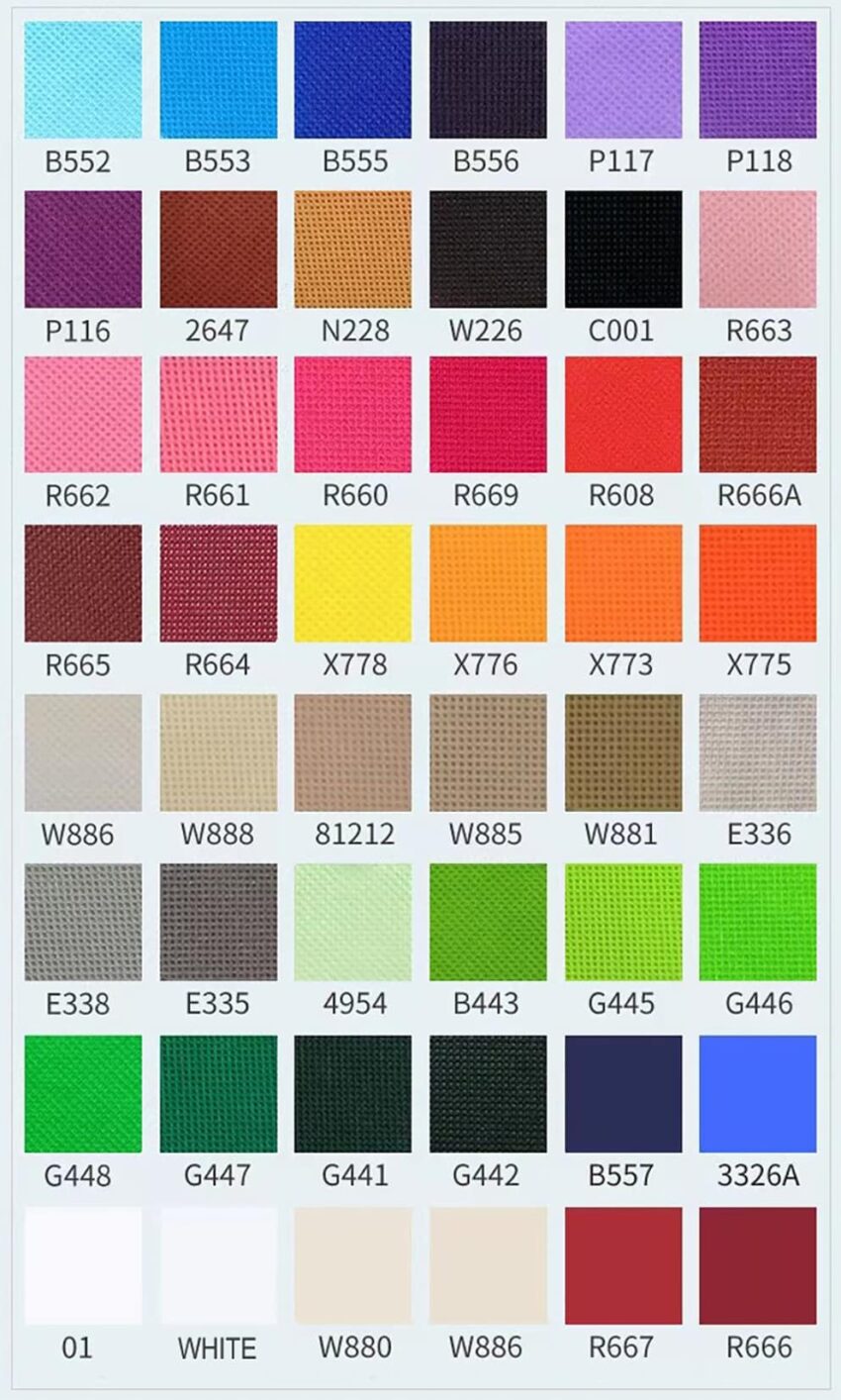 non-woven fabric colors