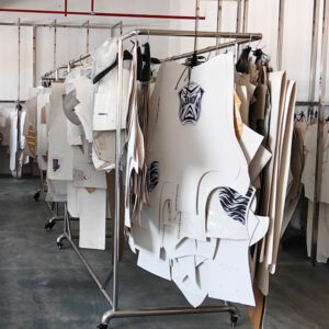 Paper pattern design for custom neoprene bags and clothes showcasing UooSport ODM capability